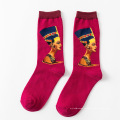 2019 été nouvel art et célèbre série de peinture à l&#39;huile chaussettes pour hommes personnalité chaussettes drôles